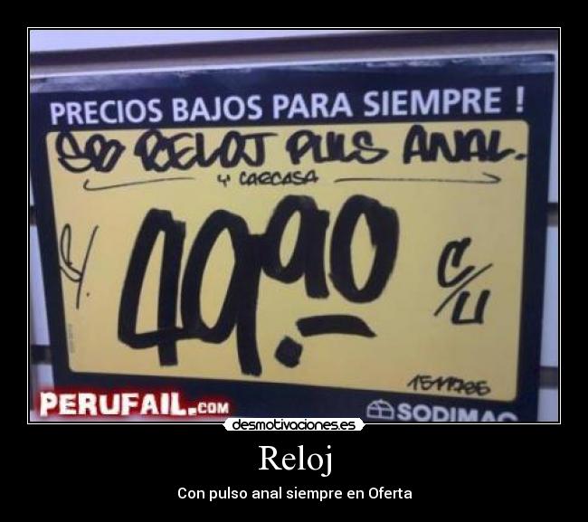 Reloj - Con pulso anal siempre en Oferta