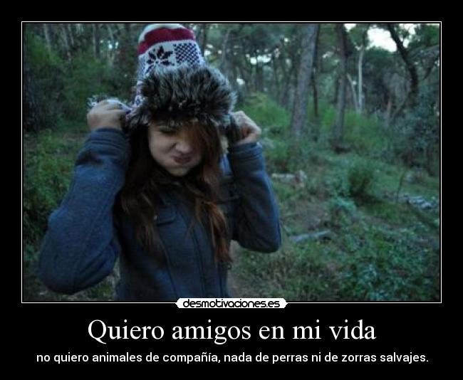 Quiero amigos en mi vida -