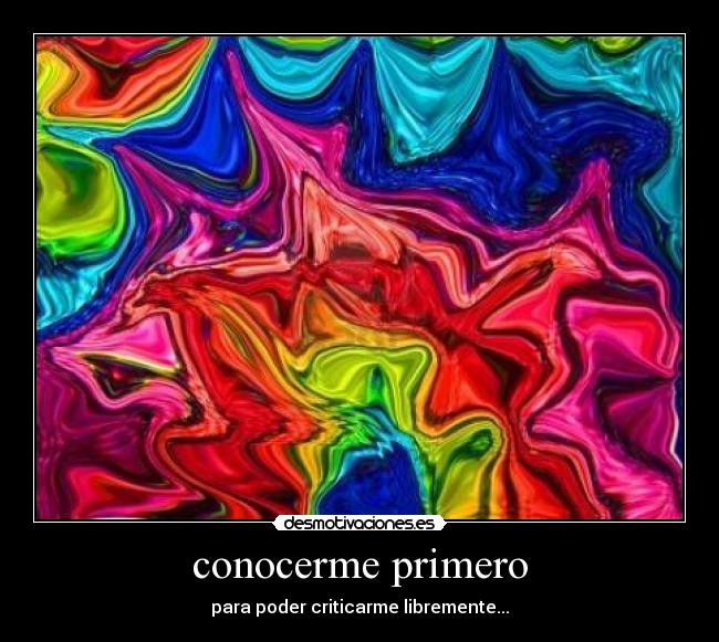 conocerme primero -