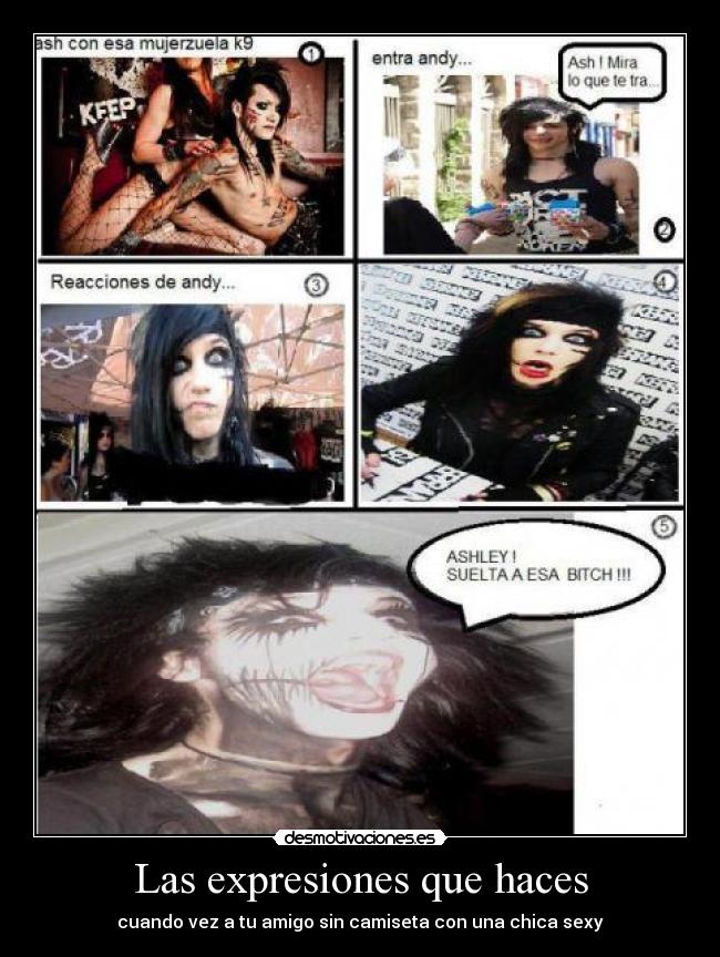 carteles ash purdy andy biersack desmotivaciones