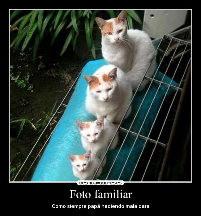 Foto familiar - Como siempre papá haciendo mala cara