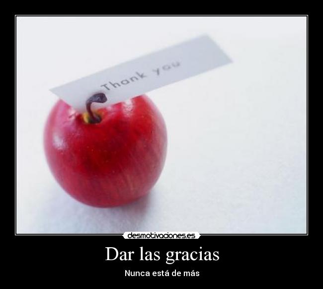 Dar las gracias -