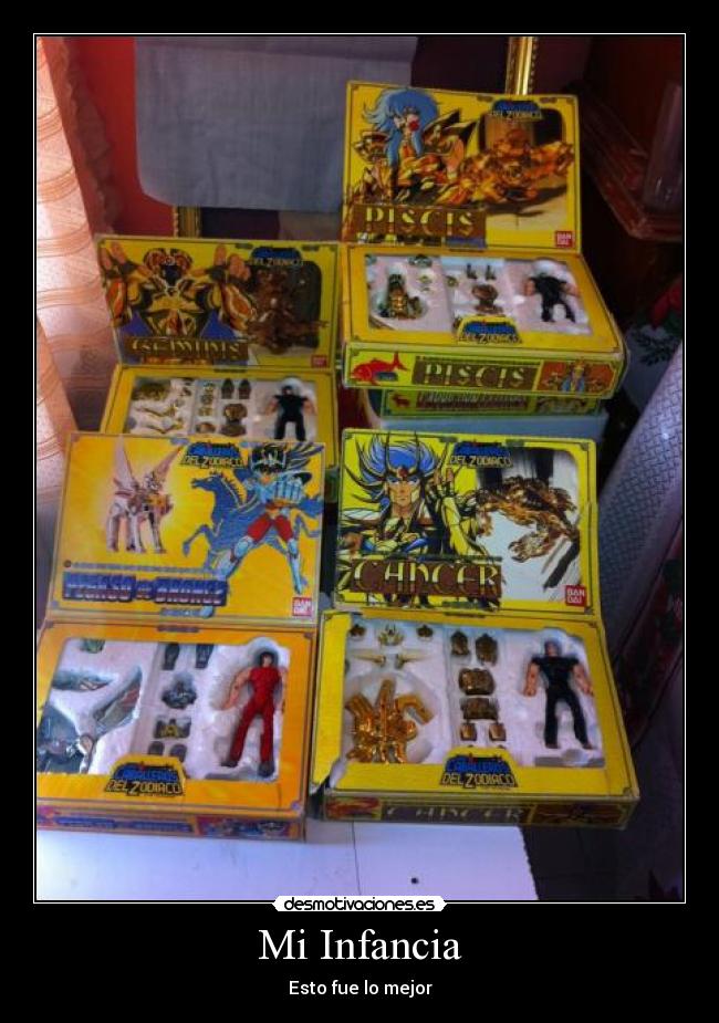 carteles infancia infancia esto fue mejor caballeros zodiaco monitos figuras accion desmotivaciones