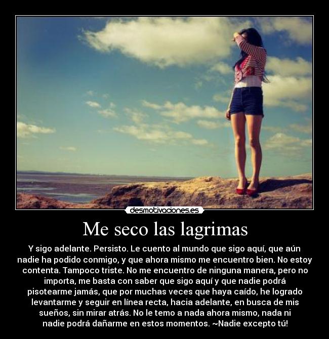 Me seco las lagrimas -