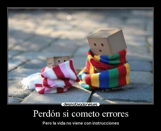 Perdón si cometo errores - Pero la vida no viene con instrucciones