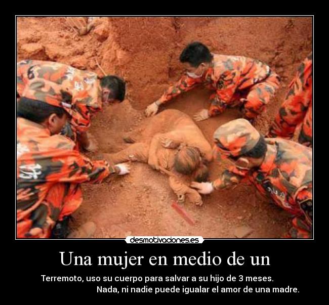 Una mujer en medio de un -