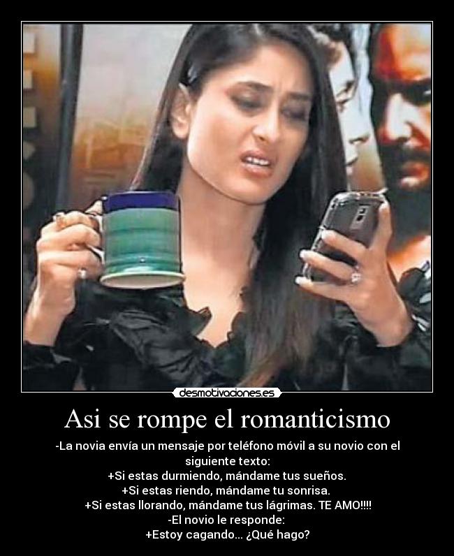 carteles romanticismo amor cagar desmotivaciones