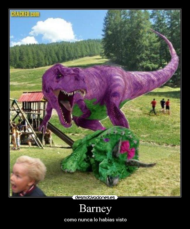 carteles barney sus presas desmotivaciones