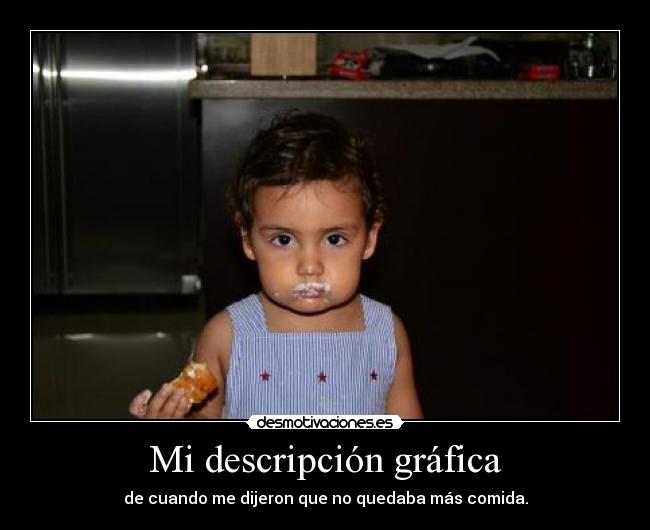 Mi descripción gráfica - de cuando me dijeron que no quedaba más comida.