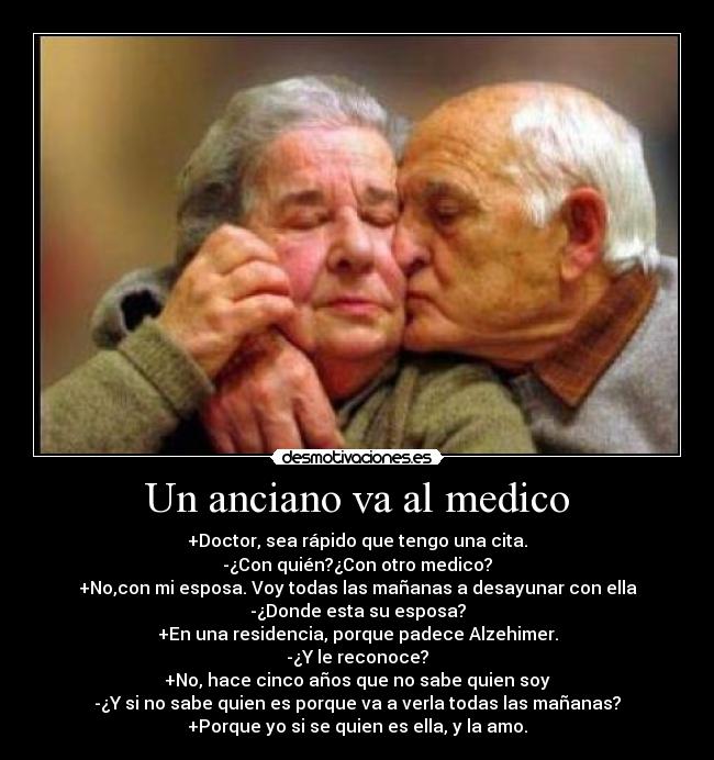 Un anciano va al medico -