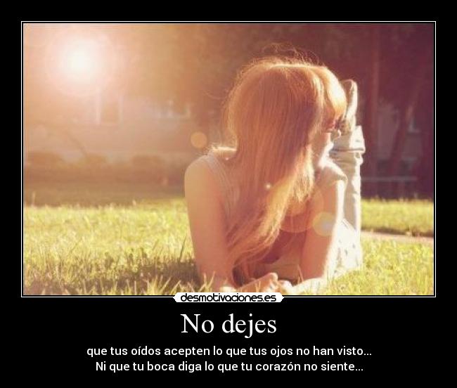No dejes -