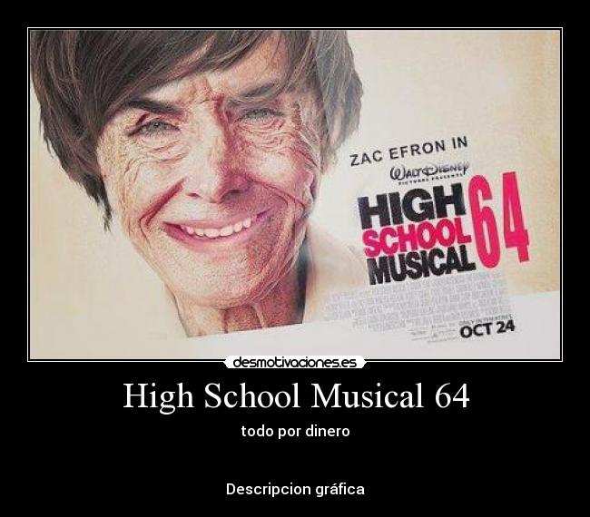 High School Musical 64 - todo por dinero


Descripcion gráfica