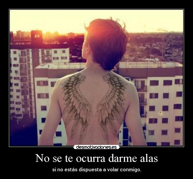 No se te ocurra darme alas -