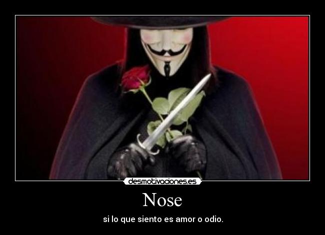 Nose - si lo que siento es amor o odio.
