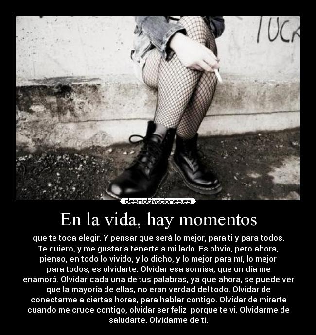 En la vida, hay momentos - 