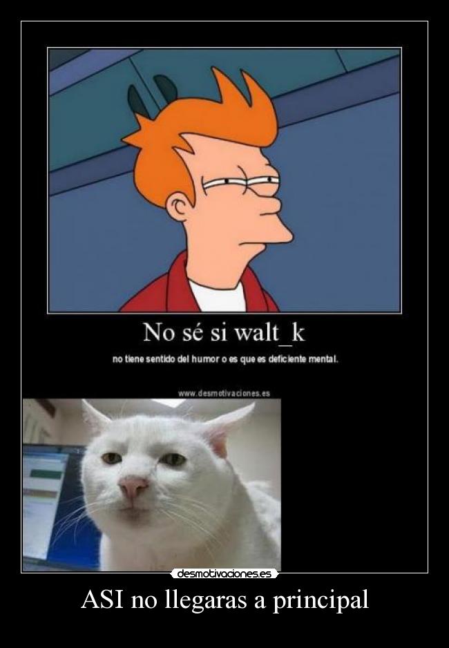 ASI no llegaras a principal - 