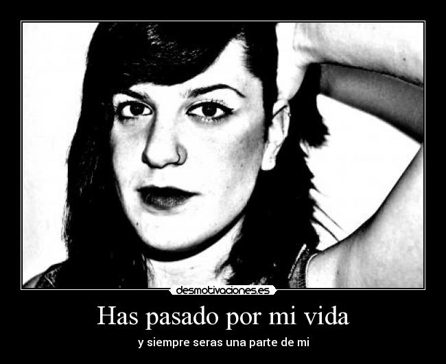 Has pasado por mi vida - y siempre seras una parte de mi