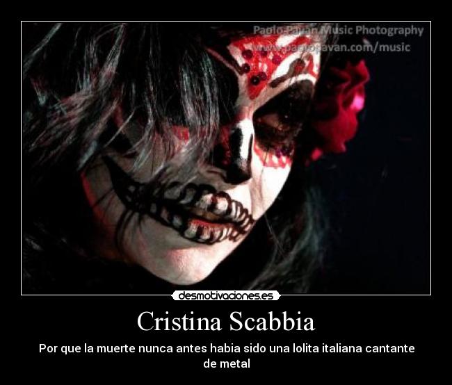 Cristina Scabbia - Por que la muerte nunca antes habia sido una lolita italiana cantante de metal