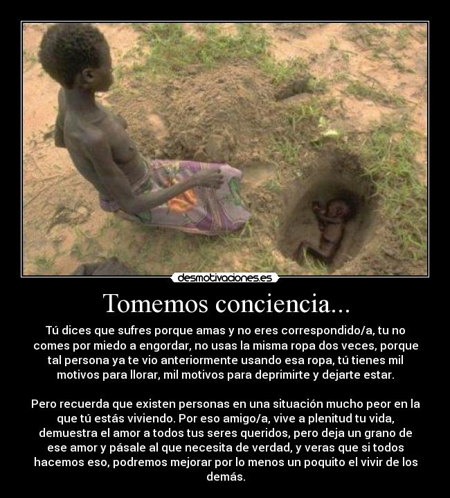 Tomemos conciencia... -
