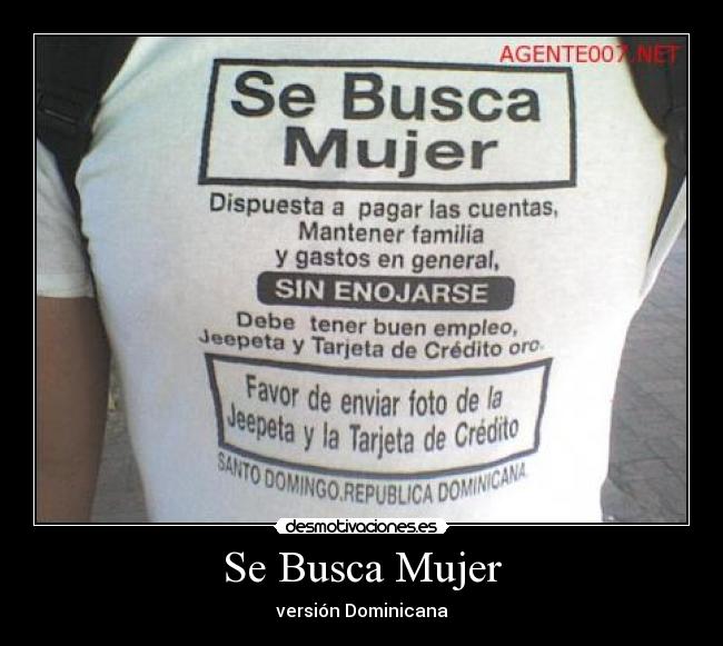 carteles mujer busca mujer desmotivaciones