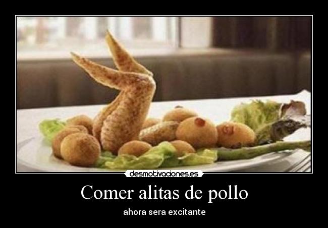 Comer alitas de pollo - 