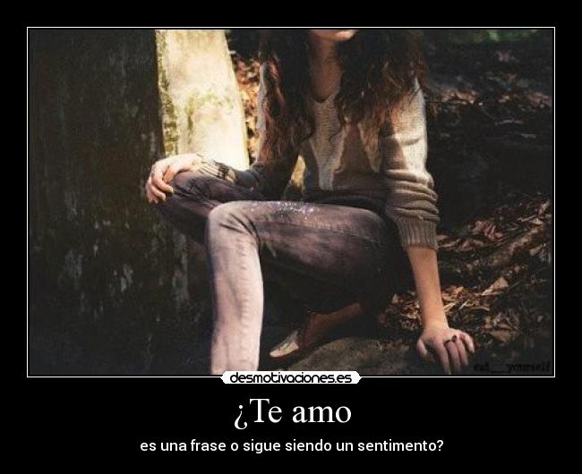 ¿Te amo - es una frase o sigue siendo un sentimento?