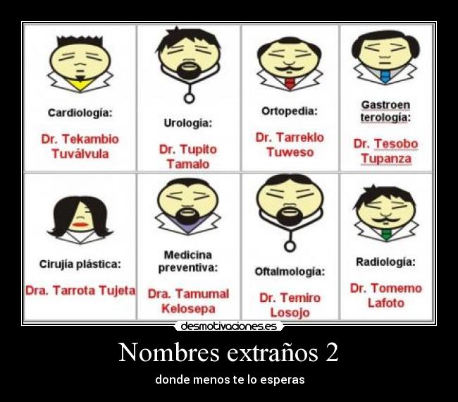 Nombres extraños 2 - 