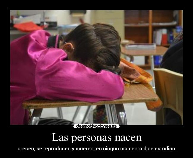 Las personas nacen -