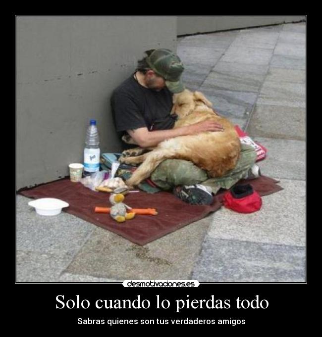 Solo cuando lo pierdas todo - Sabras quienes son tus verdaderos amigos