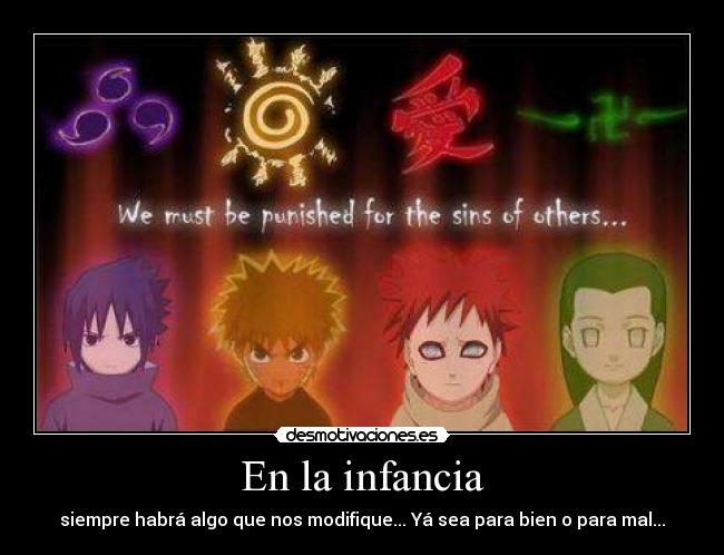 carteles infancia naruto desmotivaciones