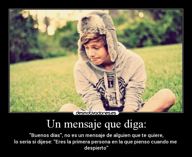 Un mensaje que diga: - 