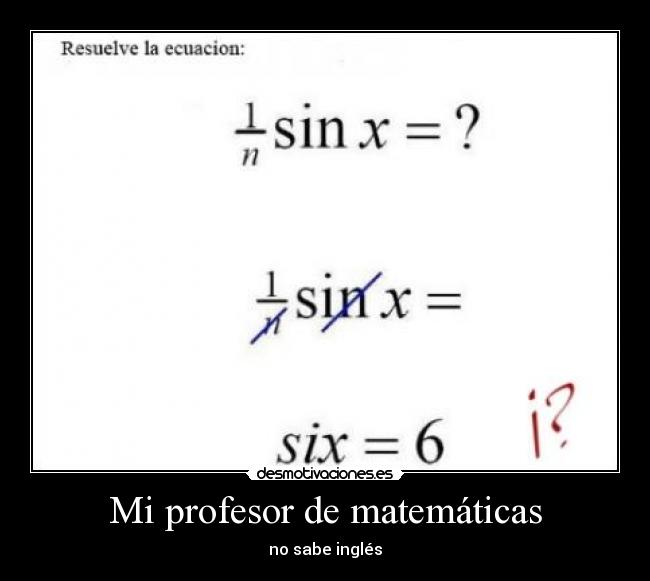 Mi profesor de matemáticas -