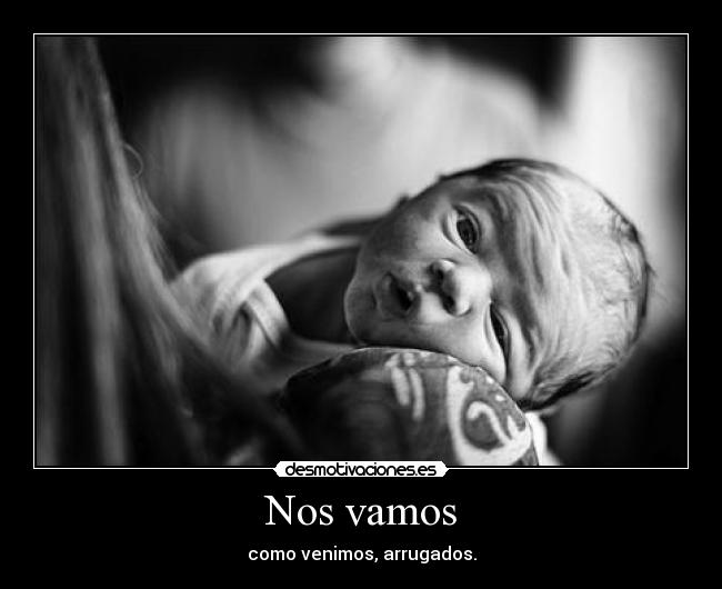 Nos vamos - como venimos, arrugados.