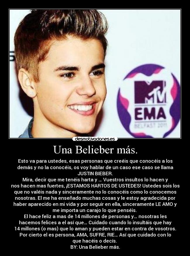 Una Belieber más. -