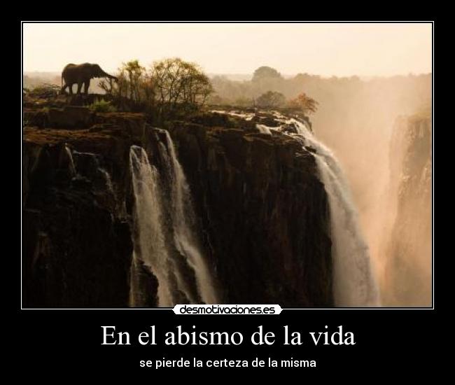 En el abismo de la vida Desmotivaciones En el abismo de la vida Desmotivaciones