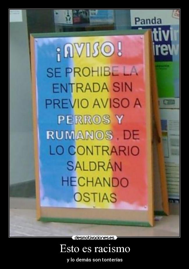 Esto es racismo -