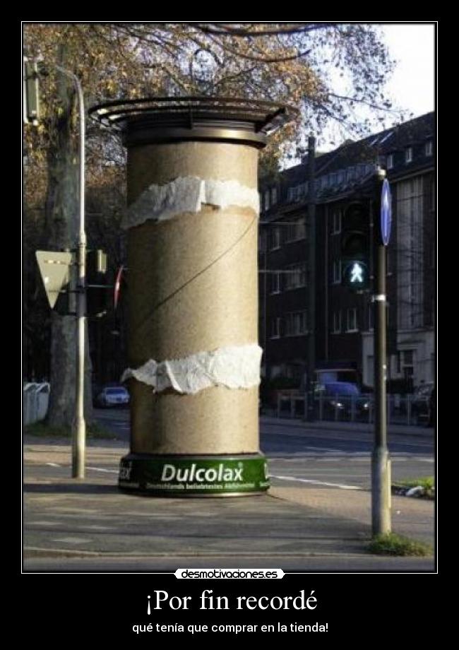 ¡Por fin recordé - qué tenía que comprar en la tienda!