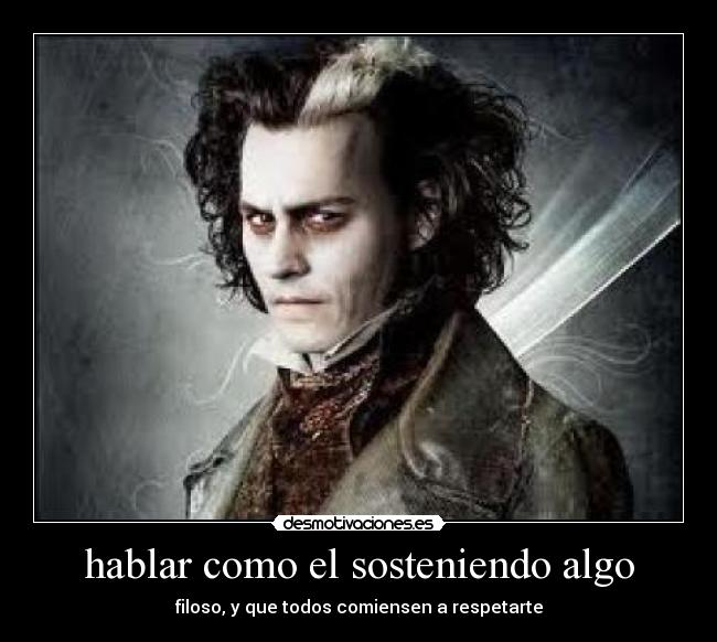 hablar como el sosteniendo algo - 