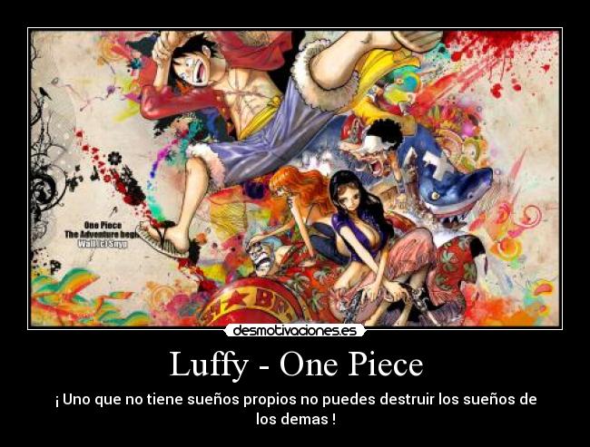 carteles luffy one piece suenos desmotivaciones