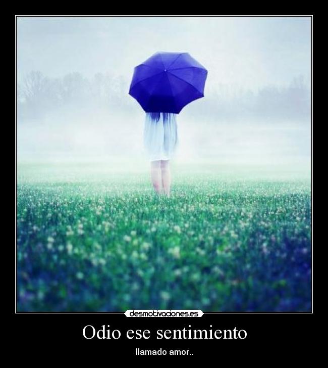 Odio ese sentimiento -