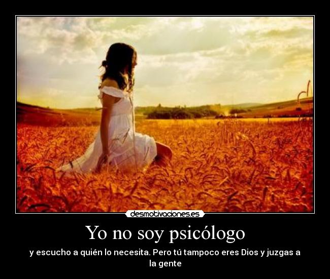 Yo no soy psicólogo - 