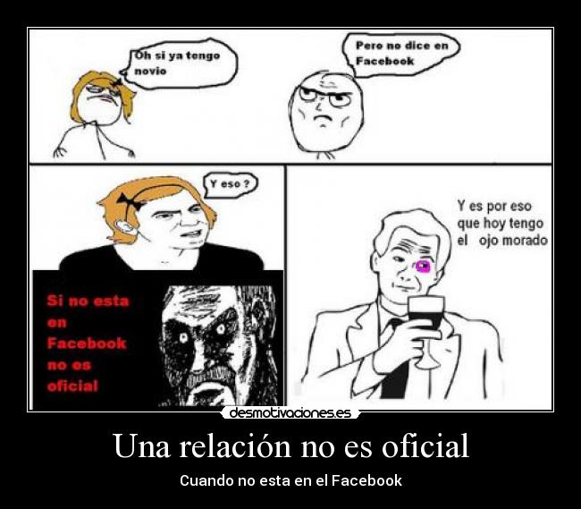 Una relación no es oficial - Cuando no esta en el Facebook