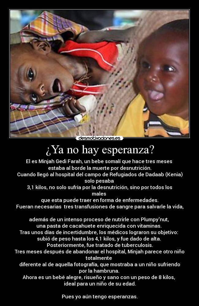 ¿Ya no hay esperanza? -