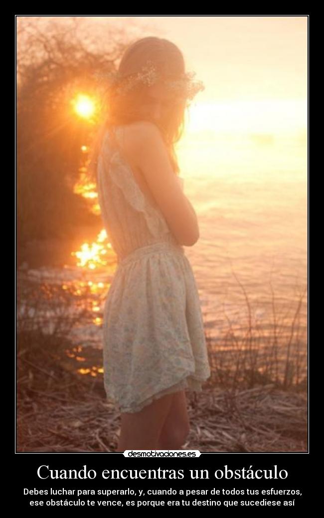 carteles obstaculo luchar superarlo esfuerzos vencer destino desmotivaciones