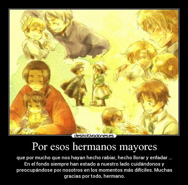 carteles hermano querer ayudar gracias desmotivaciones