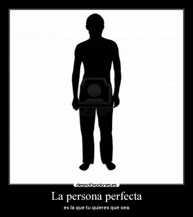 carteles persona perfecta silueta blanco negro desmotivaciones mejor desmotivaciones