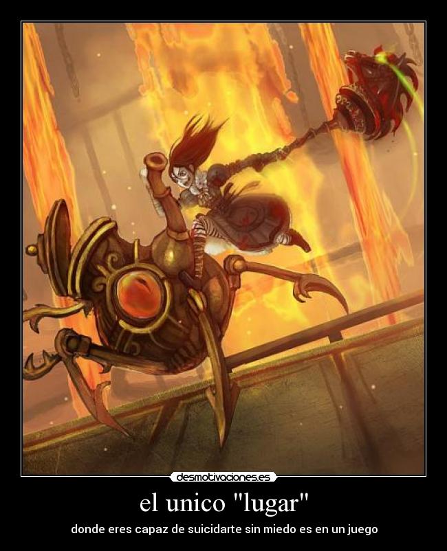 el unico lugar - donde eres capaz de suicidarte sin miedo es en un juego