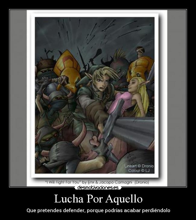 carteles link the legend zelda lucha defender desmotivaciones