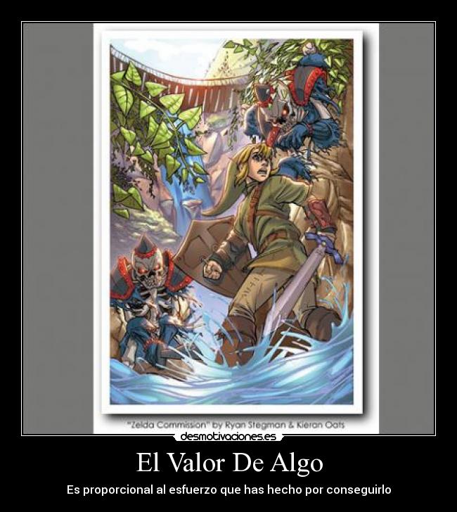 carteles link the legend zelda valor esfuerzo desmotivaciones