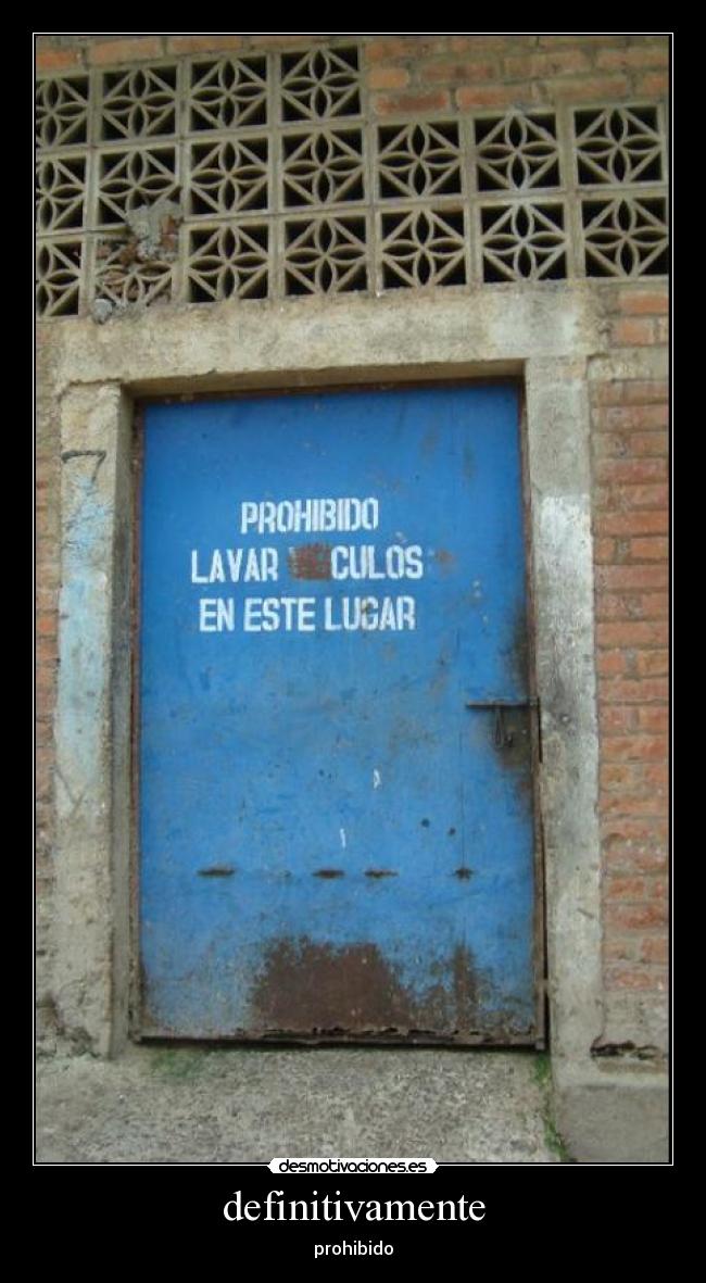 definitivamente - prohibido
